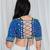 Shades of mirror - long multi top - royal blue