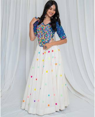 Shades of mirror - long multi top - royal blue 3
