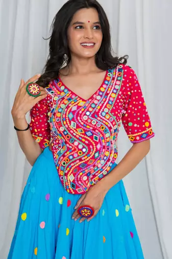 Shades of mirror - long multi top - pink