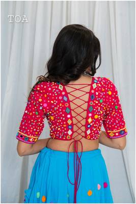 Shades of mirror - long multi top - pink 2