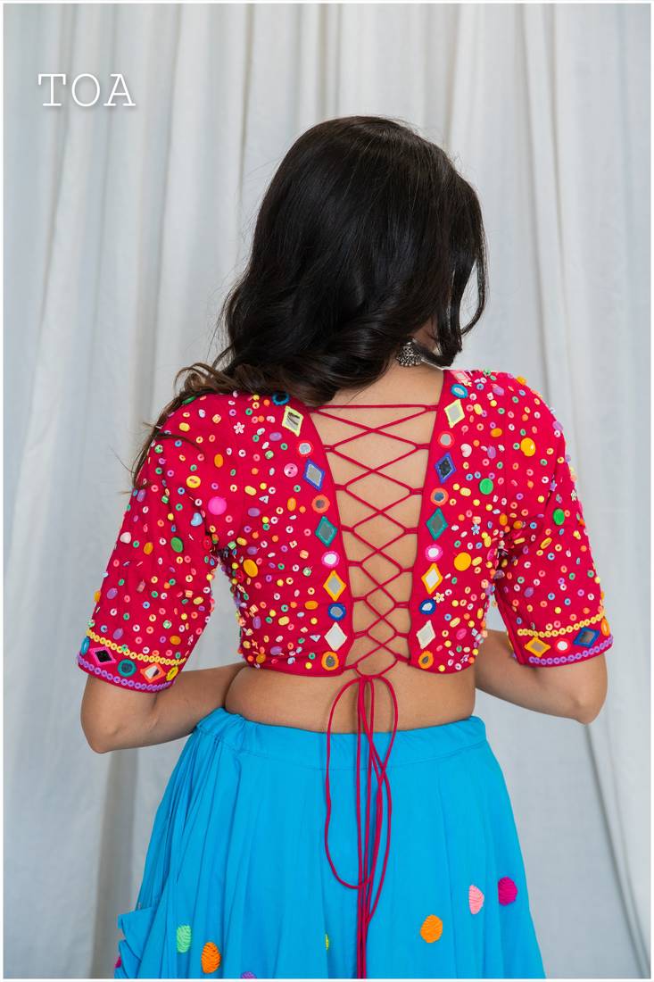 Shades of mirror - long multi top - pink