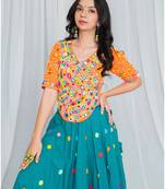 Shades of mirror - long multi top - orange