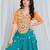 Shades of mirror - long multi top - orange