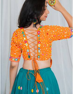 Shades of mirror - long multi top - orange 2
