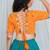 Shades of mirror - long multi top - orange