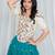 Shades of mirror - long multi top - off white