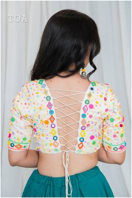 Shades of mirror - long multi top - off white 2