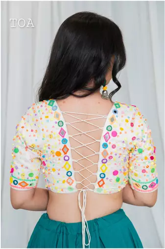 Shades of mirror - long multi top - off white
