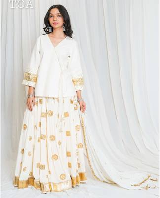 Shades of lampi - traditional angarkha lampi top - off white 2