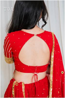 Shades of lampi - sequins sitara el lampi top - red 2
