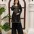 Black rayon thread work farshi suit set