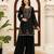 Black rayon thread work farshi suit set
