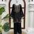 Black rayon thread work farshi suit set