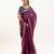 Wine soft muga cotton zari woven saree with blouse