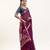 Wine soft muga cotton zari woven saree with blouse