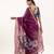 Wine soft muga cotton zari woven saree with blouse