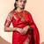 Maroon soft khadi raw silk zari woven saree with blouse