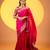 Pink soft khadi raw silk zari woven saree with blouse