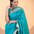 Rama soft khadi raw silk zari woven saree with blouse