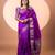 Wine soft khadi raw silk zari woven saree with blouse