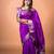 Wine soft khadi raw silk zari woven saree with blouse