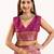 Magenta soft banarasi silk zari woven paithani saree with blouse
