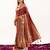 Maroon soft banarasi silk zari woven paithani saree with blouse