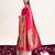 Pink soft banarasi silk zari woven paithani saree with blouse