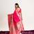 Pink soft banarasi silk zari woven paithani saree with blouse
