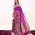 Wine soft banarasi silk zari woven paithani saree with blouse