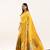 Yellow soft banarasi silk zari woven paithani saree with blouse