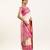 Cream soft banarasi silk zari woven saree with blouse