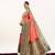 Peach soft banarasi silk zari woven saree with blouse