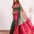 Women's green soft tissue silk zari woven saree with blouse