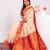 Women's white soft tissue silk zari woven saree with blouse