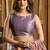 Women's purple banarasi digital cluster print saree with blouse