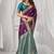 Women's wine soft silk zari woven saree with blouse