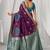 Women's wine soft silk zari woven saree with blouse