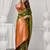Women's green soft silk zari woven saree with blouse