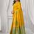 Women's yellow soft silk zari woven saree with blouse