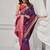 Women's purple soft silk zari woven saree with blouse