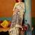 Women's cream modal zari woven saree with blouse