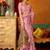 Women's pink modal zari woven saree with blouse