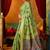 Women's green modal zari woven saree with blouse