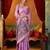 Women's lavender modal zari woven saree with blouse