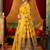 Women's yellow modal zari woven saree with blouse