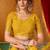Women's yellow modal zari woven saree with blouse