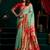 Women's sea green tissue paithani zari woven saree with blouse