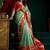 Women's sea green tissue paithani zari woven saree with blouse