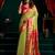 Women's green tissue paithani zari woven saree with blouse